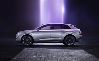 2026, Audi E7X, 4K, side view, exterior, electric crossover, electric cars, white Audi E7X, German cars, Audi