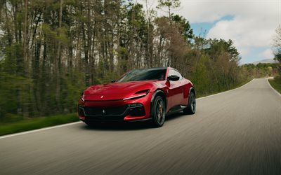 2026, ferrari purosangue handling speciale, 4k, edestä katsottuna, ulkopuoli, ferrari purosangue, punainen ferrari purosangue, italialaiset urheiluautot, ferrari