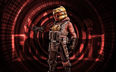 Gutbomb Fortnite, 4k, brown spiral background, Fortnite, creative, Gutbomb Skin, Fortnite Gutbomb Skin, Gutbomb, Fortnite characters