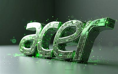 Acer logo, 4k, creative art, green Acer logo, green background, Acer 3d logo, Acer emblem, background with Acer logo, Acer