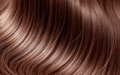 4k, brown hair texture, close-up, realistic hair textures, curls, strands of hair, hair textures, wavy hair background, hair backgrounds