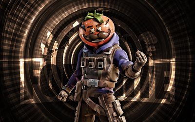 Hothouse Fortnite, 4k, brown spiral background, Fortnite, creative, Hothouse Skin, Fortnite Hothouse Skin, Hothouse, Fortnite characters