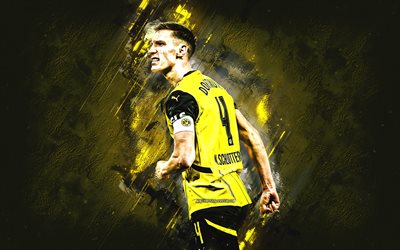 نيكو شلوتربيك, بوروسيا دورتموند, لاعب كرة القدم الألماني, خلفية الحجر الصفراء, فن الجرونج, bvb, البوندسليجا, ألمانيا, كرة القدم, نيكو شلوتربيك بوروسيا دورتموند