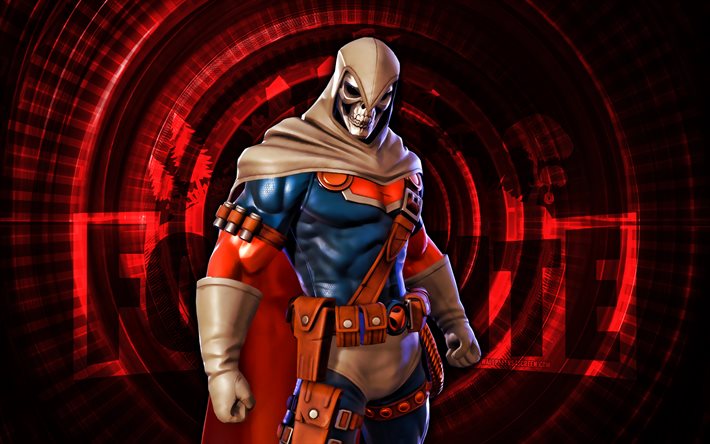 taskmaster fortnite, 4k, fondo espiral rojo, fortnita, creativo, taskmaster skin, fortnite taskmaster skin, capataz, personajes de fortnite