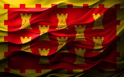 4k, greater manchester, englands ceremoniella län, 3d greater manchester flag, engelska, större manchester  flagga, 3d  konsistens, day of greater manchester, engelska nationella symboler, 3d  konst