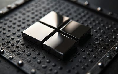 windows 11 metal  logo, 4k, bokeh, 3d  taide, metalliruudukontatausta, windows 11 3d  logo, os  logo, luova, windows 11  logo, os  tuotemerkit, windows 11, brändien logo