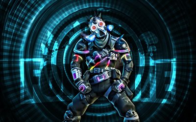 Rage Ruckus Fortnite, 4k, blue spiral background, Fortnite, creative, Rage Ruckus Skin, Fortnite Rage Ruckus Skin, Rage Ruckus, Fortnite characters