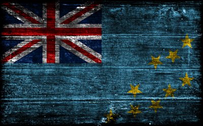 tuvalu träflagga, 4k, träregra flaggor, oceaniska länder, tuvalu flagga, tuvalu, oceanien, tuvalu nationella symboler
