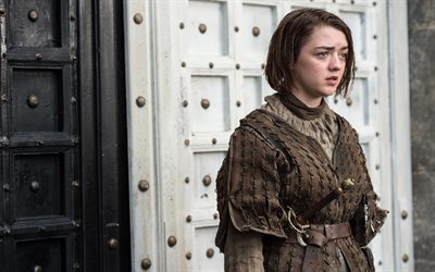 arya stark, séries tv, game of thrones, maisie williams, affiche, personnages de game of thrones