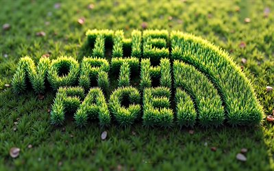 हरी घास से बना उत्तरी चेहरा लोगो, 4k, उत्तर चेहरा प्रतीक, प्रकृति पृष्ठभूमि, नॉर्थ फेस लोगो, नॉर्थ फेस ग्रास लोगो, नॉर्थ फेस साइन, 3 डी कला, पूर्वी छोर