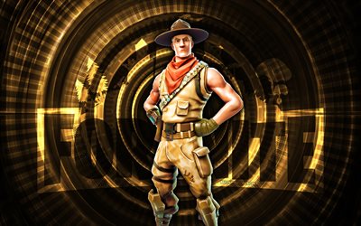 sargento fortnite, 4k, fondo espiral amarillo, fortnita, creativo, sargento de sargento, piel de sargento de fortaleza, sargento, personajes de fortnite