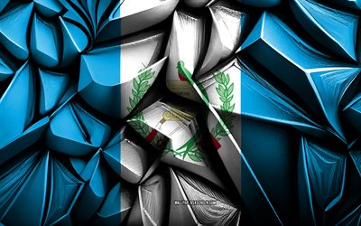 flagge von guatemala, 4k, 3d kreative textur, guatemala 3d  flagge, nordamerika, guatemala  flagge, 3d  kunst, guatemala