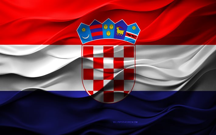 4k, क्रोएशिया का झंडा, यूरोपीय देश, 3 डी क्रोएशिया फ्लैग, यूरोप, क्रोएशिया, 3 डी बनावट, क्रोएशिया का दिन, राष्ट्रीय चिन्ह, 3 डी कला, क्रोएशियाई झंडा