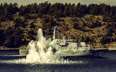 hms köster, m73, schwedische marine, minenjäger, schiff der koster klasse, schwedische kriegsschiffe, schweden