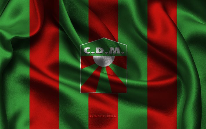 4k, デポルティーボ・マルドナドのロゴ, 赤緑の絹織物, ウルグアイのサッカー チーム, デポルティーボ・マルドナドのエンブレム, ウルグアイのプリメーラ部門, デポルティボ マルドナド, ウルグアイ, フットボール, デポルティーボ・マルドナドの旗, cd マルドナド