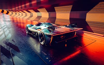 2022, फेरारी विजन ग्रैन टूरिज्मो कॉन्सेप्ट, 4k, पीछे का दृश्य, बाहरी, hypercar, महंगी कार, दौड़ मे भाग लेने वाली कार, फेरारी