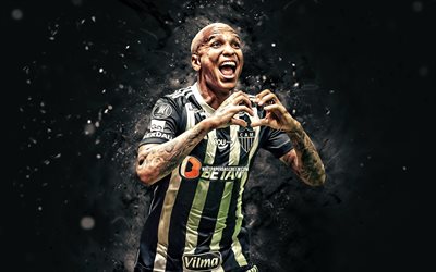 deyverson, 4k, luzes de neon brancas, atlético mineiro fc, serie brasileira a, jogadores de futebol brasileiros, deyverson 4k, futebol, atlético mineiro, ca mineiro, cam, deyverson atlético mineiro