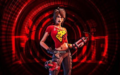 टेंटिना फोर्टनाइट, 4k, लाल सर्पिल पृष्ठभूमि, fortnite, रचनात्मक, टेंटिना स्किन, fortnite tntina त्वचा, टेंटिना, फोर्टनाइट वर्ण