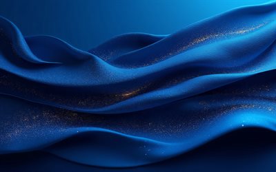 Blue waves background, blue 3D waves background, elegant 3D blue background, waves background, blue creative background