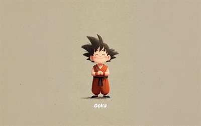 goku, esfera do dragão, fundo de papel cinza, filho goku, capítulo de dragon ball, protagonista de dragon ball, mangá japonês, personagens de anime, son goku dragon ball, goku dragon ball
