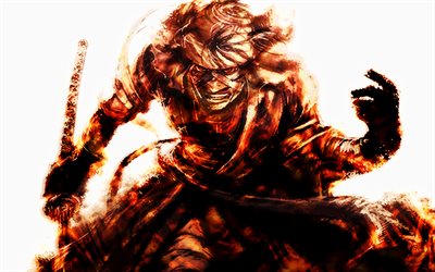 shishio makoto, taideteos, rurouni kenshin, soturi, animehahmot, miekka, manga, shishio makoto rurouni kenshin