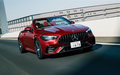 mercedes amg cle 53 cabriolet, 4k, carretera, 2025 autos, a236, cabrioletas, autos alemanes, mercedes
