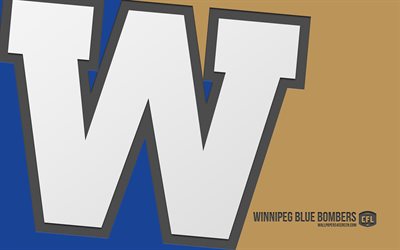 logotipo de los bombarderos azules de winnipeg, 4k, fondo dorado, arte del carbono, cfl, emblema de los bombarderos azules de winnipeg, equipo de fútbol canadiense, canadá, bombarderos azules de winnipeg, fútbol americano