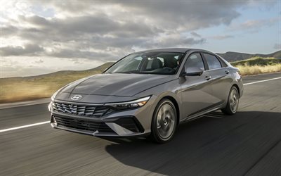 2026, hyundai elantra, 4k, vista frontale, esterno, hyundai elantra argento, nuova hyundai elantra 2026, hyundai avante, auto sudcoreane, hyundai
