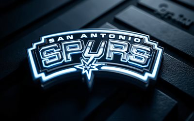 logotipo de neón de los san antonio spurs, 4k, fondo negro, nba, logotipo de los san antonio spurs, emblema de los san antonio spurs, eeuu, espuelas de san antonio, baloncesto