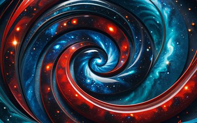 abstract vortex, 4k, galaxy, abstract curves, colorful abstract waves, artwork, colorful abstraction, abstract wavy background, abstract 3D waves, abstract backgrounds
