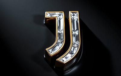 logotipo de cristal de la juventus fc, fondo de metal negro, emblema de la juventus fc, logotipo de la juventus fc, letrero de cristal de la juventus fc, serie a, italia, fútbol americano, juventus fc, logotipo de la juventus, juventus