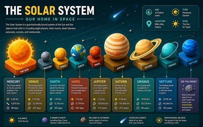 4k, Solar system planets, isometric art, astronomy, universal, Mercury, Venus, Earth, Mars, Jupiter, Saturn, Uranus, Neptune, Solar system, planets, space art, planetary system, astrophysics, galaxy, universe, cosmos, Solar system concepts