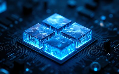 logotipo azul neón de windows 11, 4k, letrero de neón azul de windows 11, logotipo de windows 11, emblema azul brillante de windows 11, ventanas 11, fondo de tecnología azul, logotipo de windows, ventanas