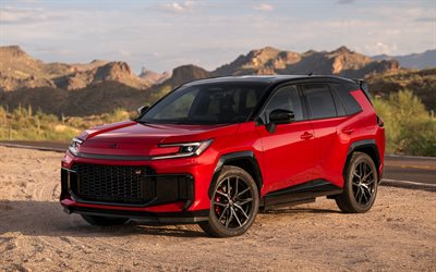 4k, Toyota RAV4 PHEV AWD GR Sport, offroad, 2026 cars crossovers, Red Toyota RAV4, 2026 Toyota RAV4, japanese cars, Toyota
