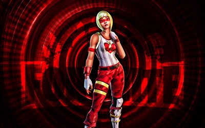 Crusher Fortnite, 4k, red spiral background, Fortnite, creative, Crusher Skin, Fortnite Crusher Skin, Crusher, Fortnite characters