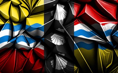 bedfordshire bayrağı, 4k, 3 boyutlu yaratıcı doku, bedfordshire 3 boyutlu bayrak, tören ilçeleri, ingiltere, 3 boyutlu sanat, bedfordshire bölgesi bayrağı, bedfordshire