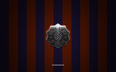 valley suns logosu, amerikan basketbol kulübü, nba g ligi, kırmızı mavi karbon arka plan, valley suns amblemi, basketbol, vadi güneşleri, amerika