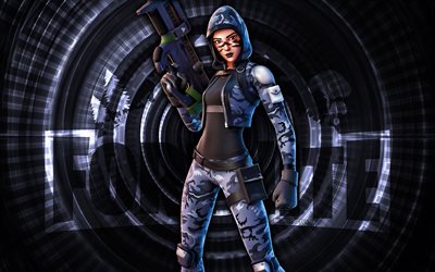 Chill Count Fortnite, 4k, gray spiral background, Fortnite, creative, Chill Count Skin, Fortnite Chill Count Skin, Chill Count, Fortnite characters