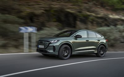 2026, Audi Q4 Sportback e-tron, 4K, side view, exterior, electric cars, Audi Q4 Sportback, new Audi Q4 Sportback e-tron, German cars, Audi