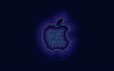 logotipo violeta de apple, 4k, arte de la tipografía, creativo, minimalismo, logotipo de tipografía de manzana, logotipo de manzana, obra de arte, manzana