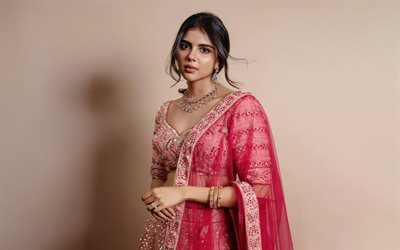 Kalyani Priyadarshan, Indian actress, photoshoot, pink saree, Bollywood, beautiful women, Kalyani Priyadarshan photoshoot