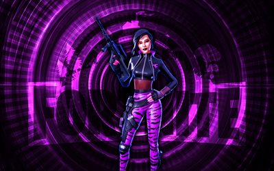 lila sorana fortnite, 4k, lila spiralhintergrund, fortnite, kreativ, lila sorana haut, fortnite purple sorana skin, lila sorana, fortnite charaktere