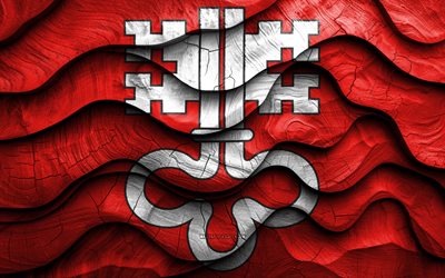 4k, Nidwalden flag, Cantons of Switzerland, wooden 3D waves flags, Day of Nidwalden, flag of Nidwalden, Switzerland, Nidwalden wooden flag, Swiss cantons, Nidwalden