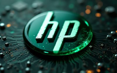 हेवलेट पैकार्ड हरे कांच का लोगो, 4k, एचपी लोगो, गहरे हरे रंग की पृष्ठभूमि, हेवलेट पैकार्ड प्रतीक, हेवलेट पैकर्ड लोगो, एचपी प्रतीक, हिमाचल प्रदेश, हेवलेट पैकार्ड
