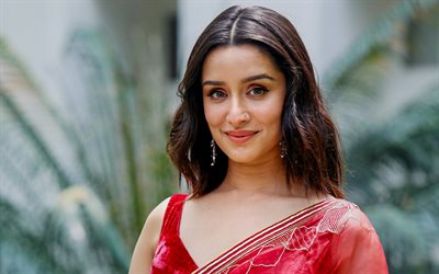 shraddha kapoor, 4k, bollywood, attrice indiana, bokeh, bellezza, attrice popolare, sari, foto con shraddha kapoor, donna bruna, celebrità indiana, servizio fotografico di shraddha kapoor