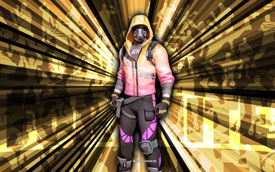 4k, elitsurf strider, guldstrålar bakgrund, elitsurfstriderhud, elite surf strider fortnite, abstrakt konst, fortnite elite surf strider skin, fortnite  karaktärer, fortnite, kreativ konst