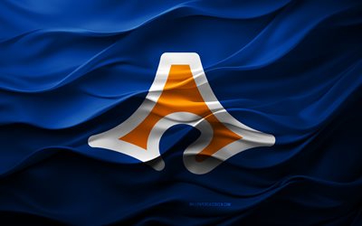 4k, shizuoka flagg, japanska prefekturer, 3d shizuoka flagga, japan, shizuoka flagga, 3d  konsistens, shizuoka dag, japanska nationella symboler, 3d  konst, shizuoka
