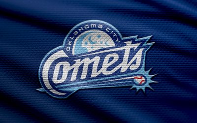logotipo de tela de los dodgers de oklahoma city, 4k, fondo de tela azul, pcl, bokeh, béisbol, logotipo de los dodgers de oklahoma city, emblema de los dodgers de oklahoma city, liga de la costa del pacífico, equipo de beisbol americano, dodgers de la ciudad de oklahoma