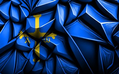 bandera de asturias, 4k, textura creativa 3d, bandera 3d de asturias, provincias españolas, españa, provincia de asturias, arte 3d, bandera de la provincia de asturias, asturias