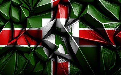 Flag of Nottinghamshire, 4k, 3d creative texture, Nottinghamshire 3d flag, Ceremonial counties, England, Nottinghamshire flag, 3d art, Nottinghamshire region flag, Nottinghamshire